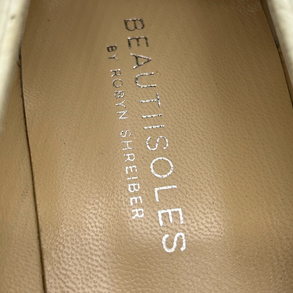 Beautiisoles by Robyn Shreiber Freddie Loafers Size 12 Off White Leather NWB - Picture 10 of 12